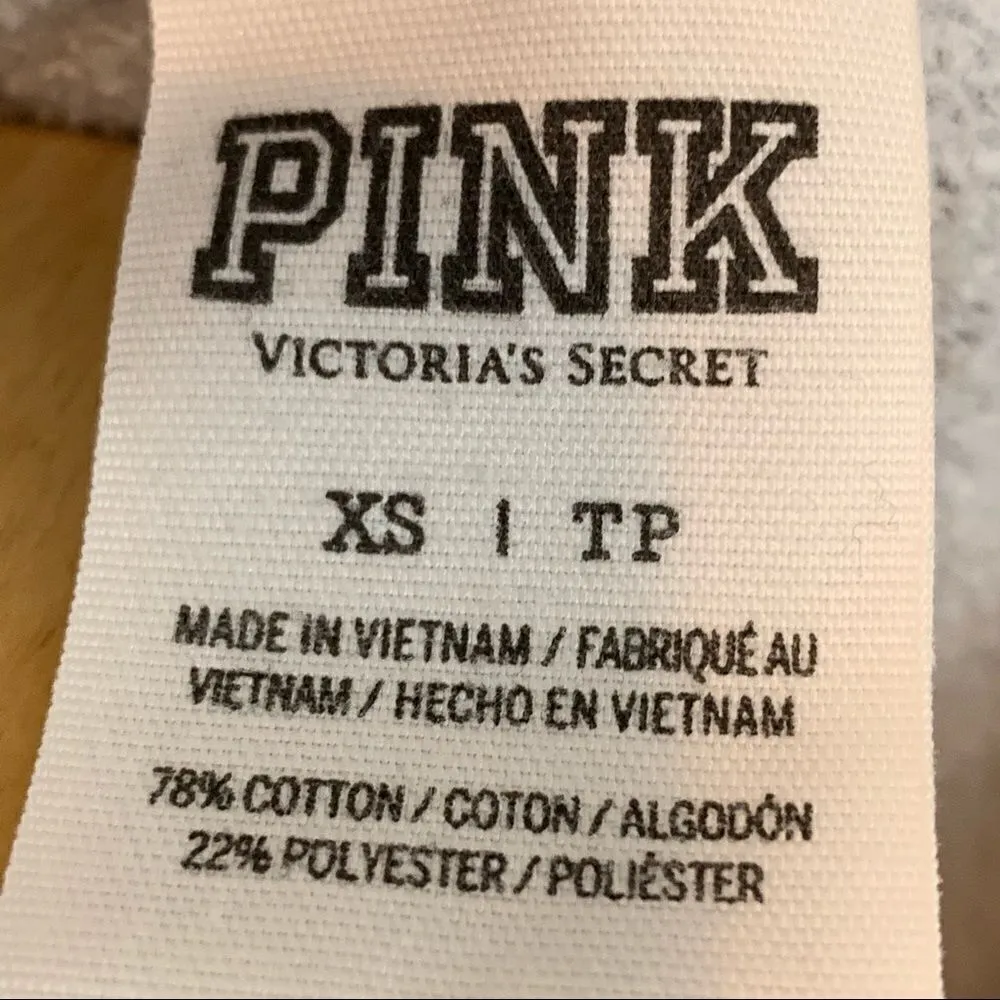 Victoria’s Secret Pink light gray logo sweatshirt - Image 6