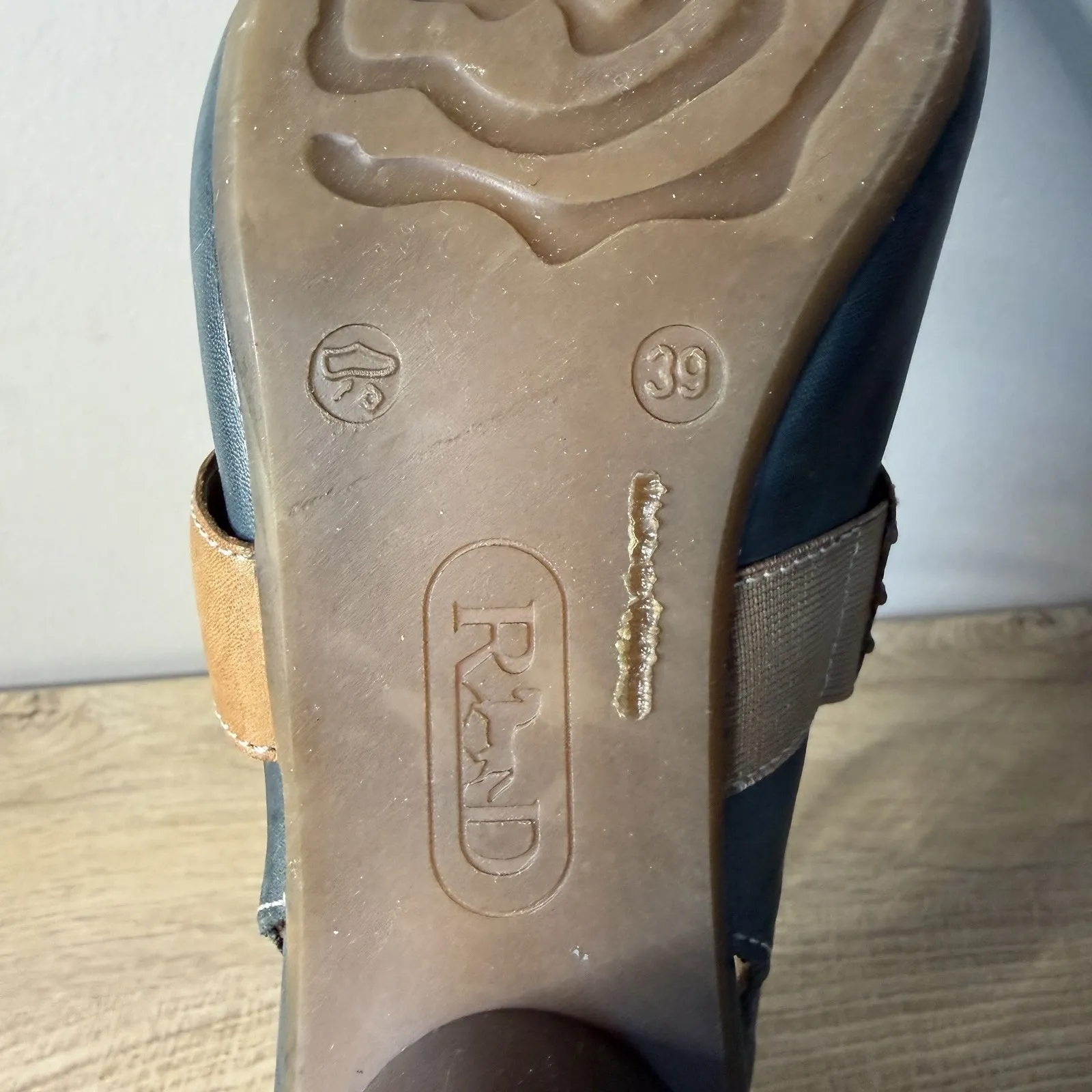 Remonte Dorndorf Shoes Slingback Sandal Teal Blue Brown Womens Size 8 US 39 EU - Image 8