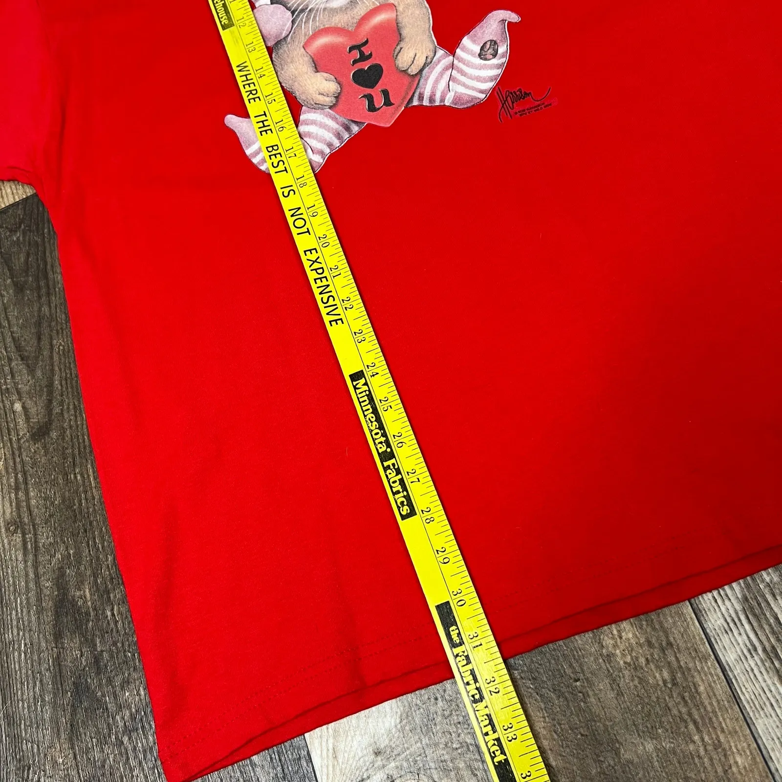 Y2K Red Crew Neck Cat Kitten I Love You T - Image 8