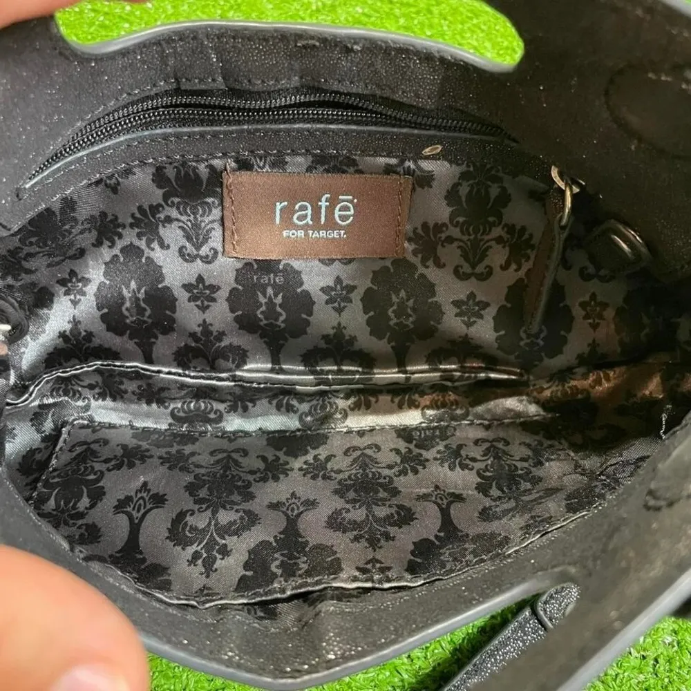 Vintage Y2K Rafe New‎ York Shoulder Purse Gems Glam Shimmer Chain Strap Black - Image 7