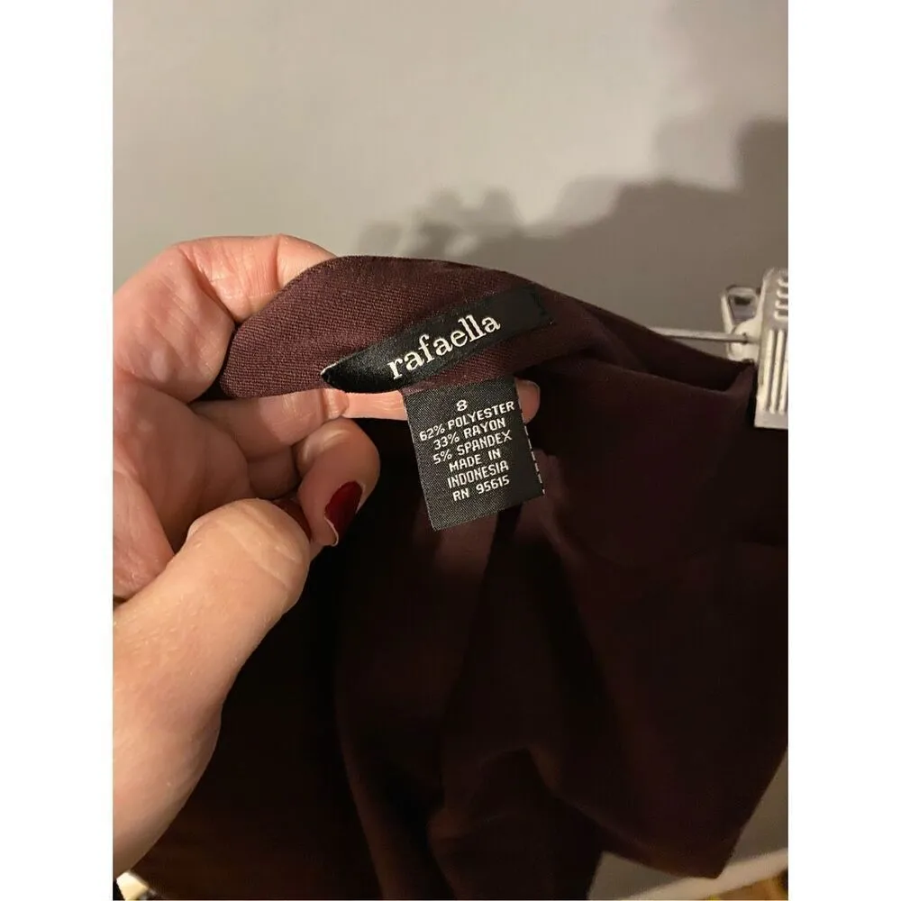 Rafaella Purple/Plum Straight Leg Dress Pants Size 8 - Image 6