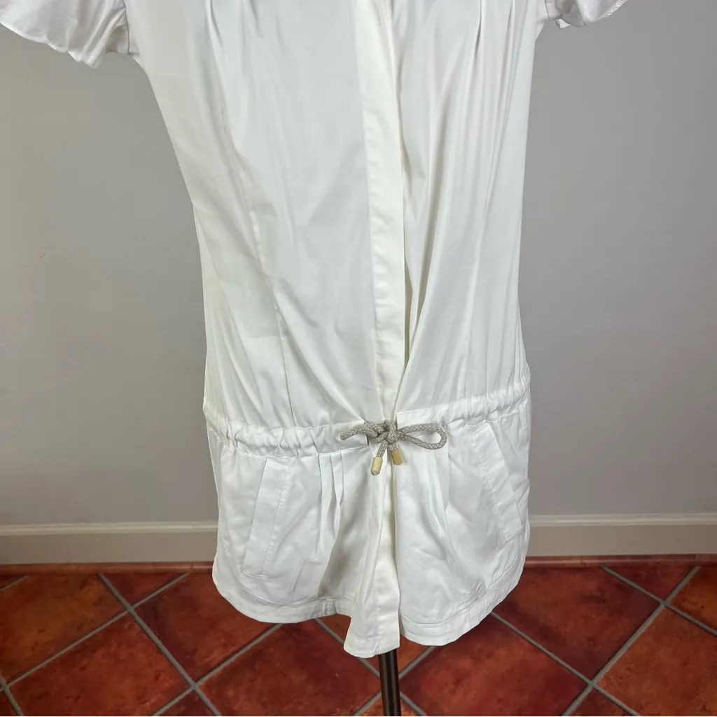 Brunello Cucinelli  White Tie Waist Tunic - Image 4