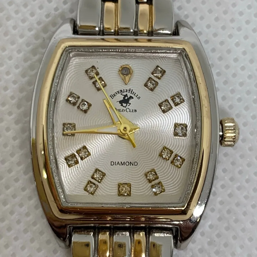Beverly Hills Polo Club Women’s diamond watch 22mm two tone BHL108 running - Image 3