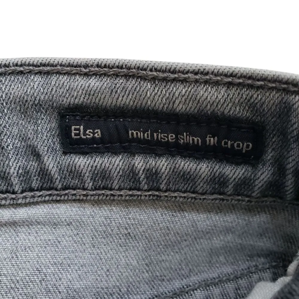 Citizens of Humanity Elsa Jeans Womens 28 Gray Distressed Mid Rise Slim Crop - Image 3
