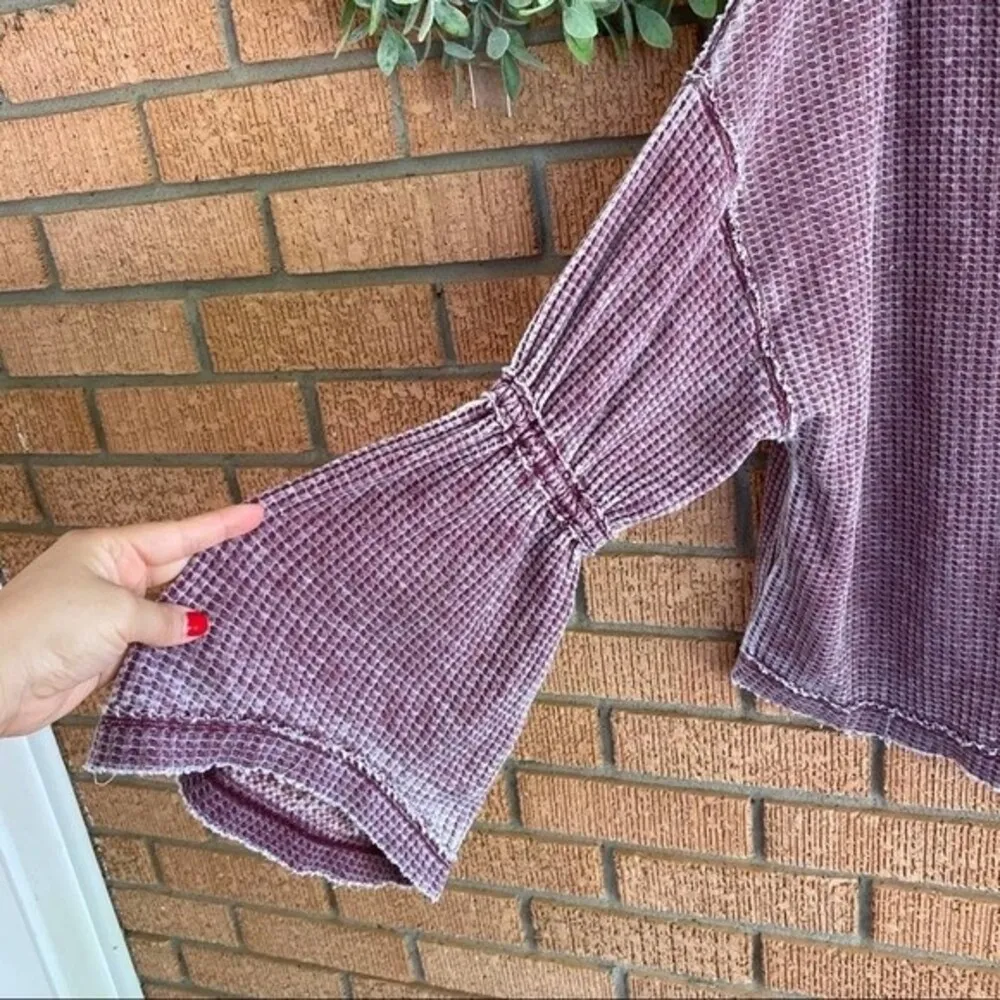 Free People Dahlia Split Neck Top Size Small - Image 2