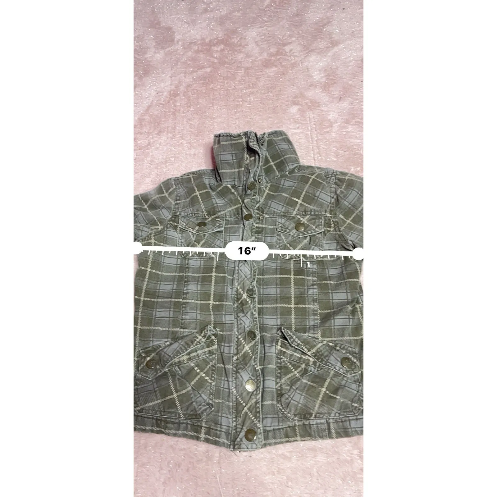 Charlotte Russe Women's Small Miltary Camouflage Zip Snap Buttons Jacket - Image 5