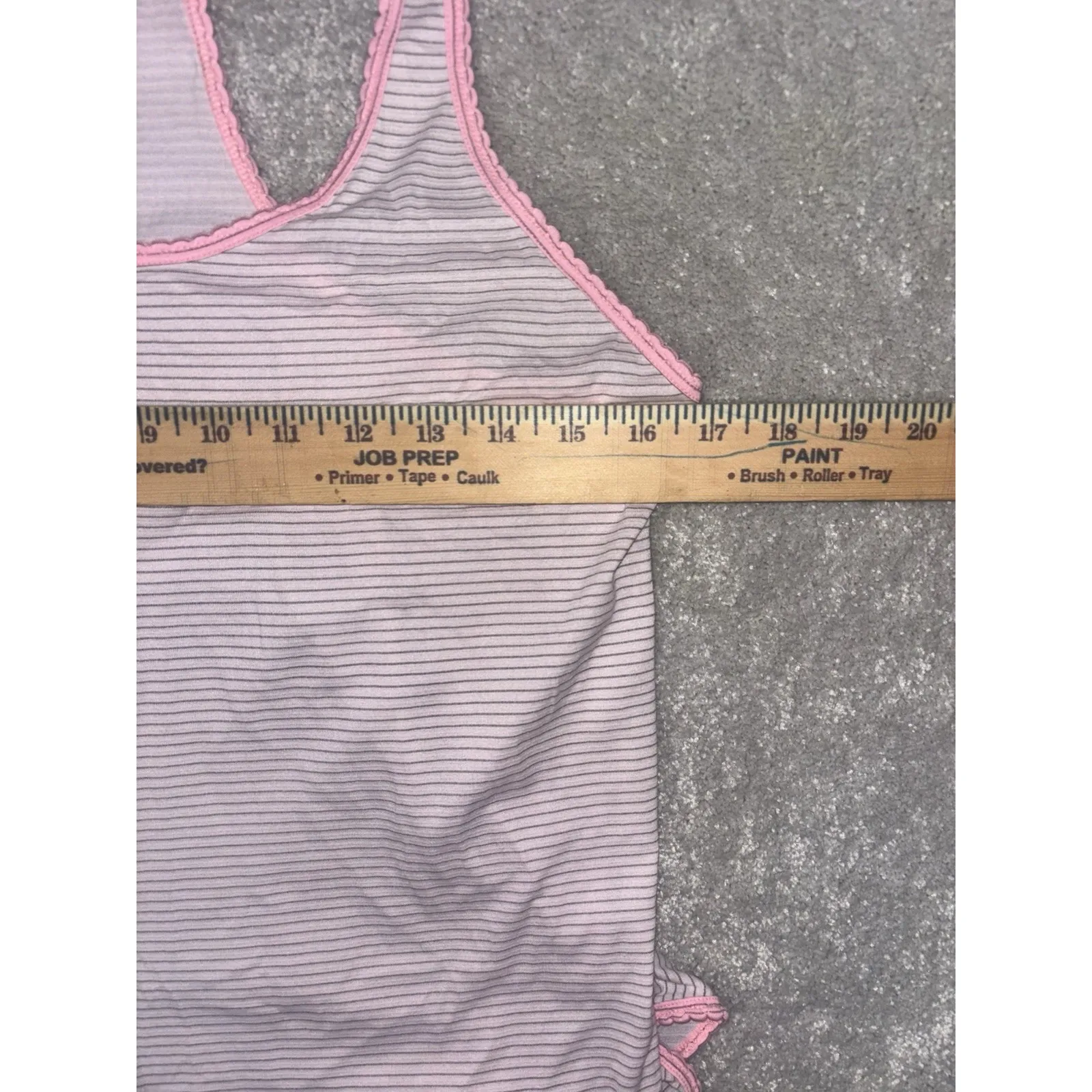 Lululemon What The Sport Singlet Racerback Tank Top pink white gray stripe 8 - Image 7