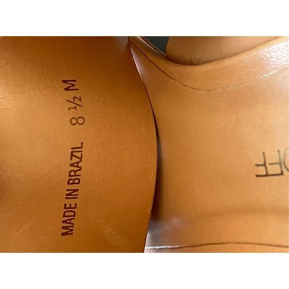 Rebecca Minkoff Stella Leather Wedge Shoes 8.5 Orange / Gold - Image 10