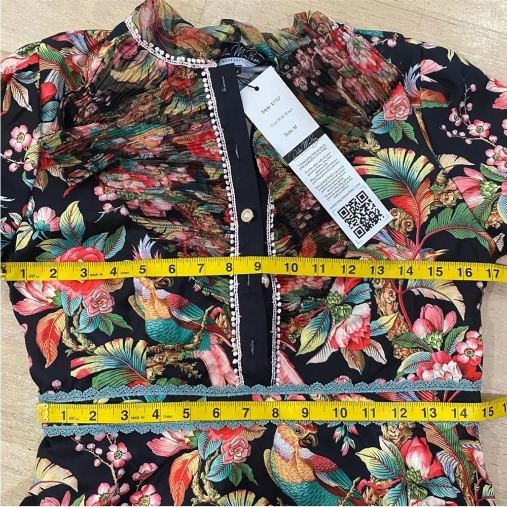 Dalia Macphee black multi short dress NWT - Image 11