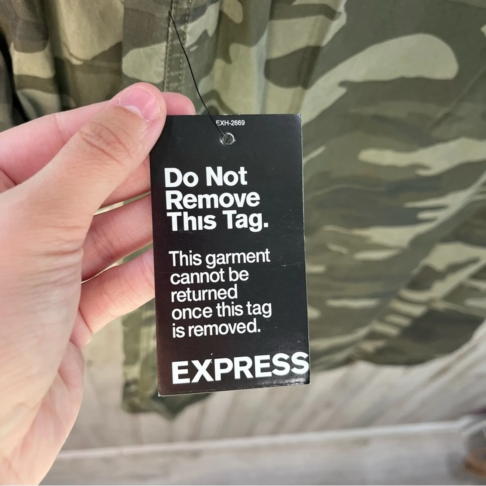 NWT Express Camouflage Camo Shirt Dress Mini - Image 3