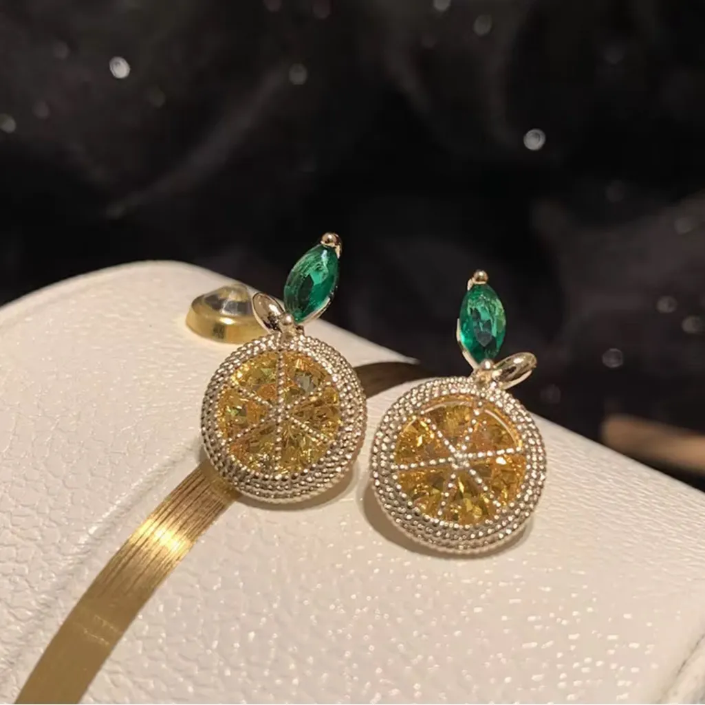 Lemon Earrings Gold - Image 7