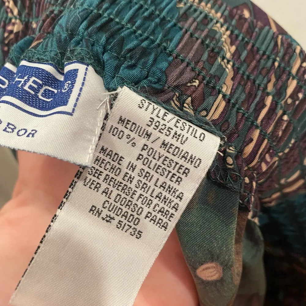 Vintage 1980s/1990s Prophecy By Dark Purple Midi Maxi Floral Skirt M - Image 8