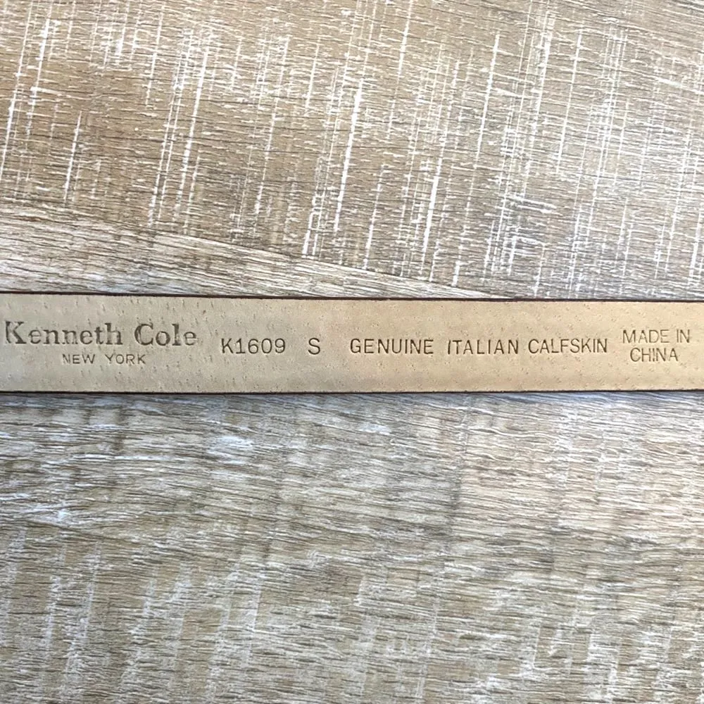 Kenneth Cole Waist Belt Women's Small Brown Leather Crocodile Embossed Classic - Image 6