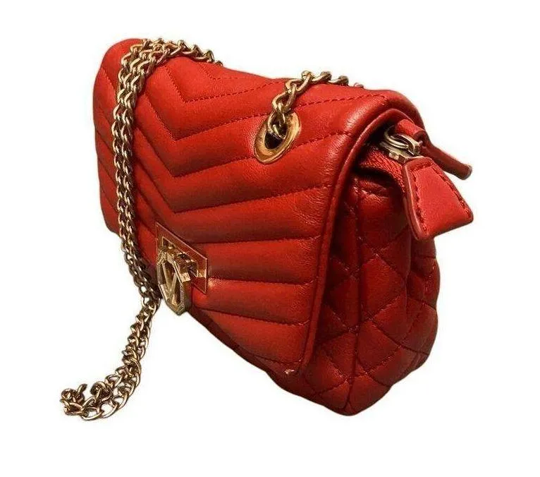 Valentino Quilted Red Mario Mini Handbag - Image 7