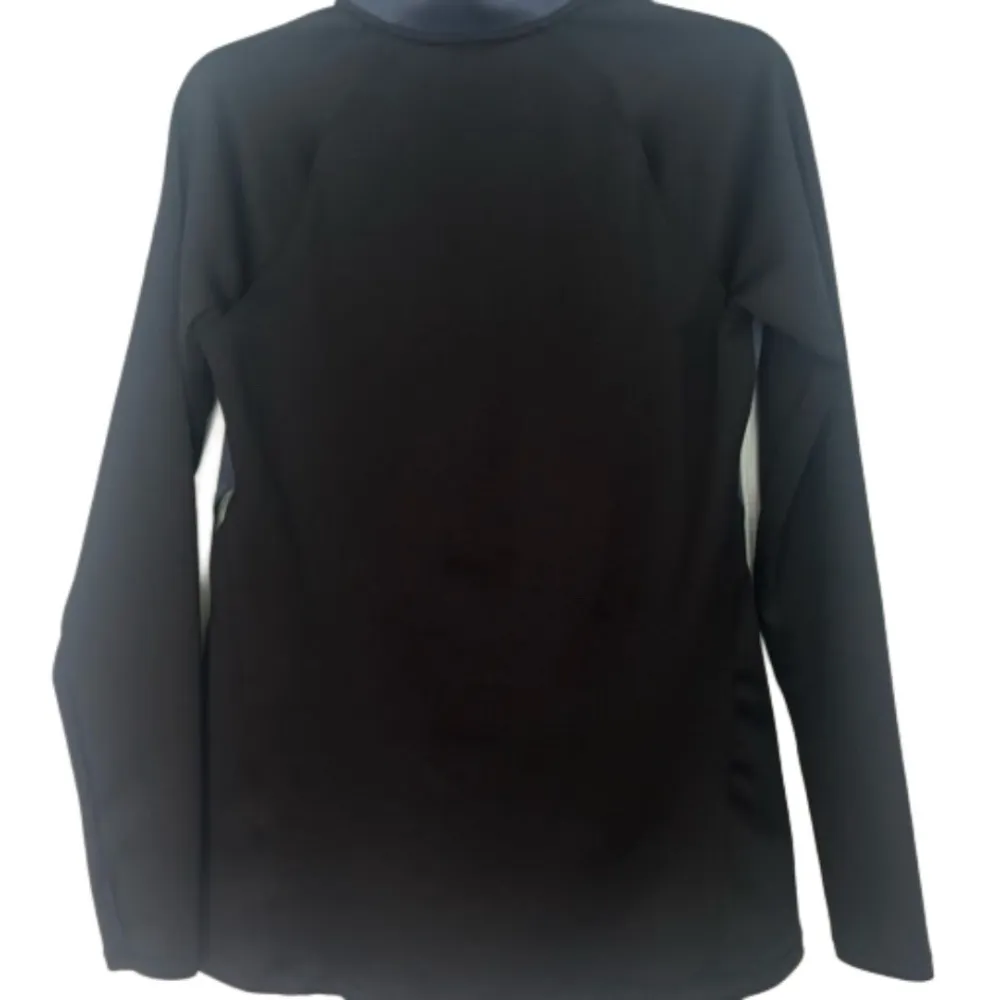 Under Armour navy blue and black pullover, 1/2 zip, reflective,logos,cold gear - Image 3