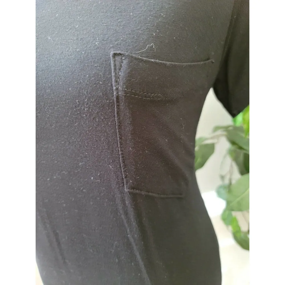 Fifteen Twenty Women's Black Rayon Short Sleeve Crew Neck Knee Length Dress XS - Image 4