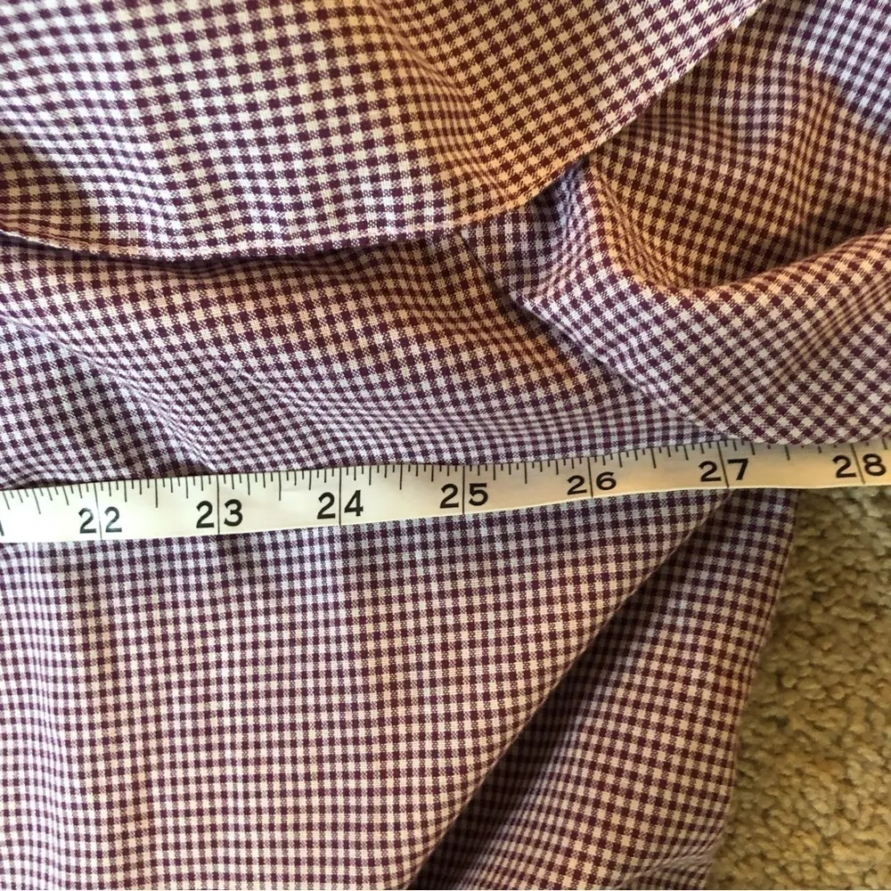 BERRY GINGHAM OFF SHOULDER BOHO BLOUSE LARGE - Image 5