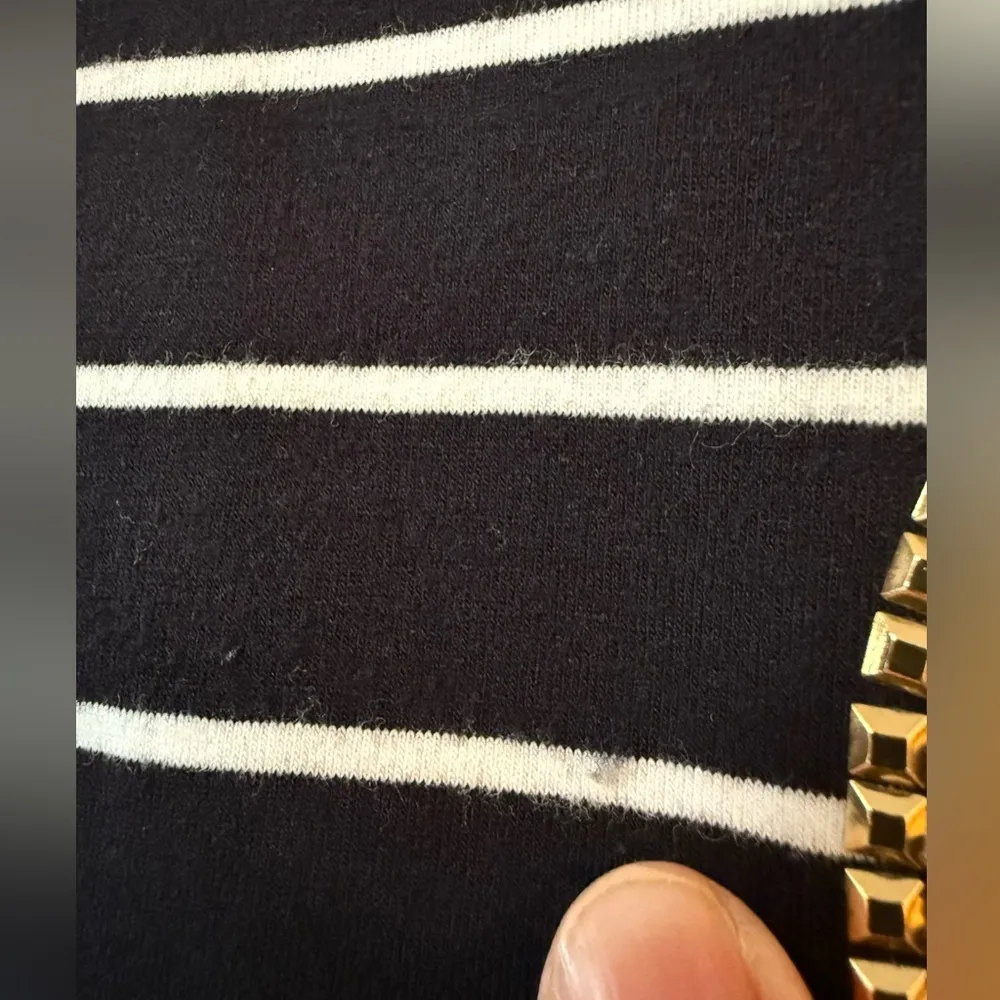 MICHAEL KORS Navy Blue Tee MK Beaded Logo Short Sleeve T-Shirt NWT Women’s 1X - Image 6