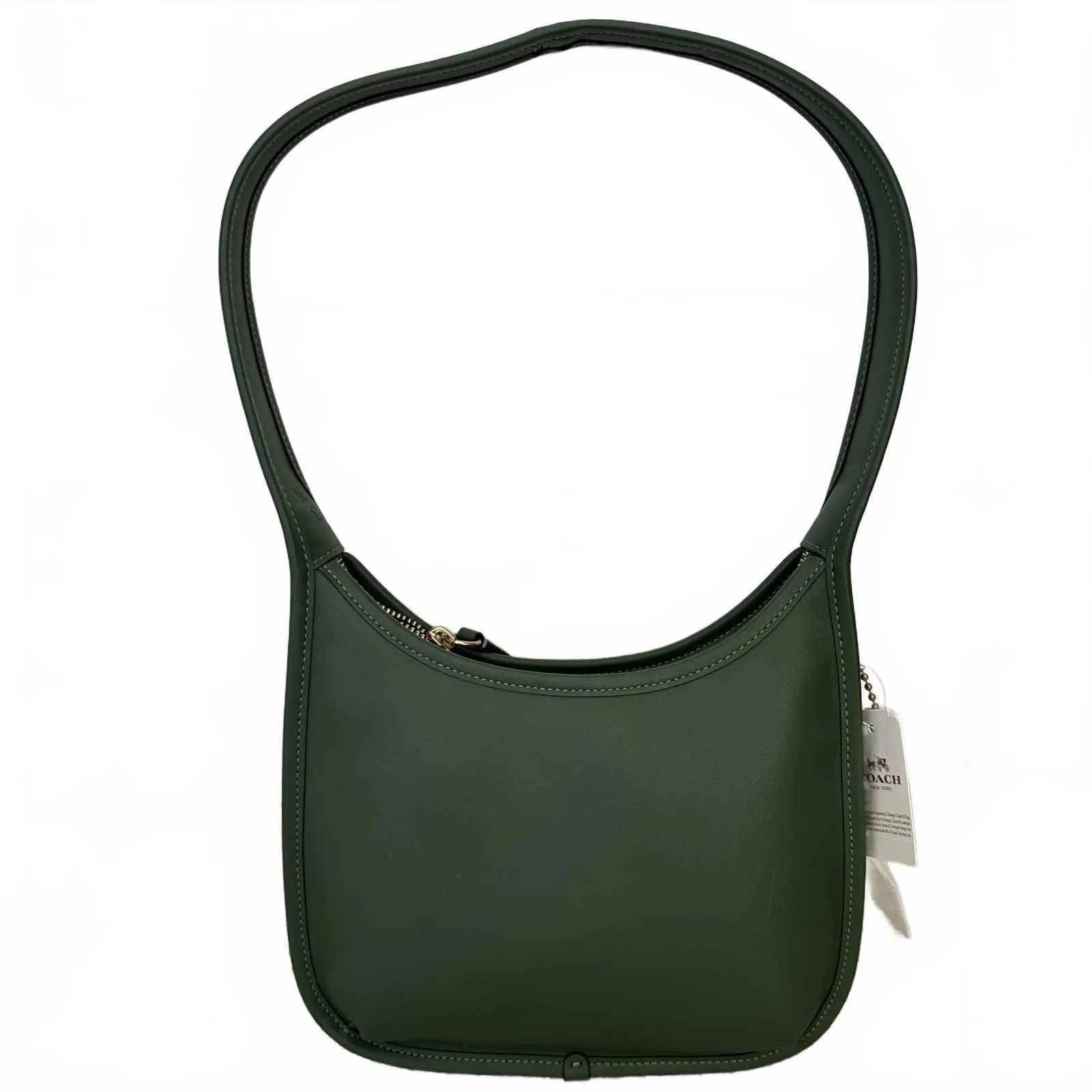 Coach Originals Curve Zip Bag Brass / Hunter Green NWT - Image 5