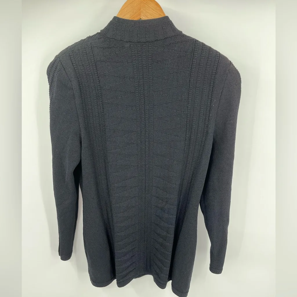 St. John women’s Santana knit front zip long sleeve tunic jacket vintage size 2 - Image 5