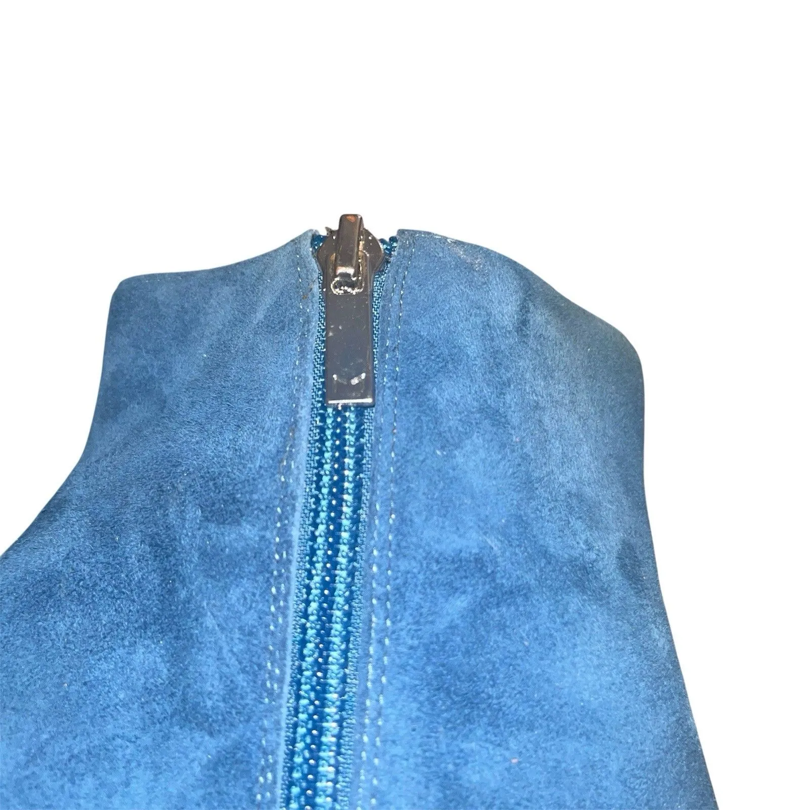 Marc Fisher Ltd Blue Suede Pointed Toe High Heel Ankle Boot Women's Size 10 - Image 5