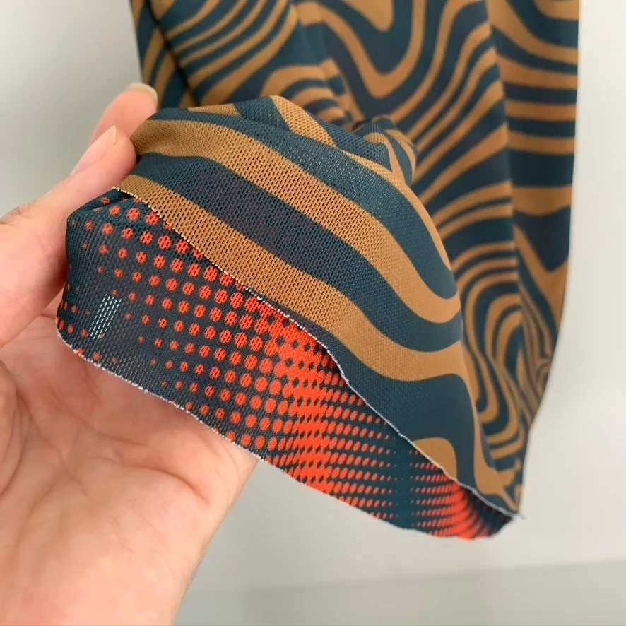 MAISIE WILEN Ssense Exclusive Orange And Blue Mesh Slip Dress Womens Small Green - Image 9