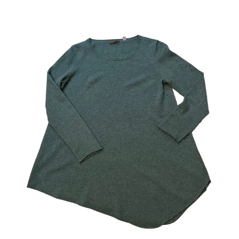 Cullen Cashmere Tunic Sweater with Angled Hem, Sz M Size M - Image 8