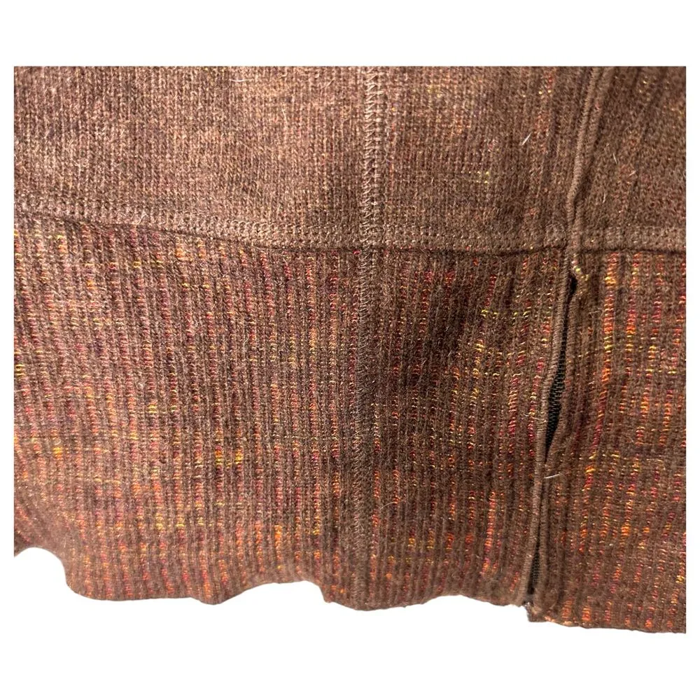 Mountain Hardwear Wool Blend Sweater Brown Full Zip Fleece Lined Women's Medium - Image 5