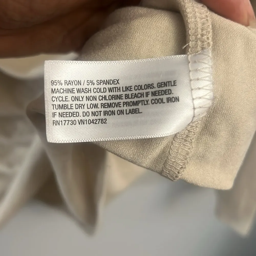 2X Ava & Viv The Softest Long Sleeve Beige Cream Shirt - Image 5