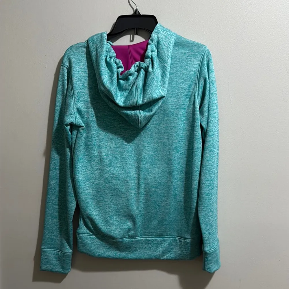 Under Armour cold gear storm Teal Hoodie with Purple Logo - Image 8