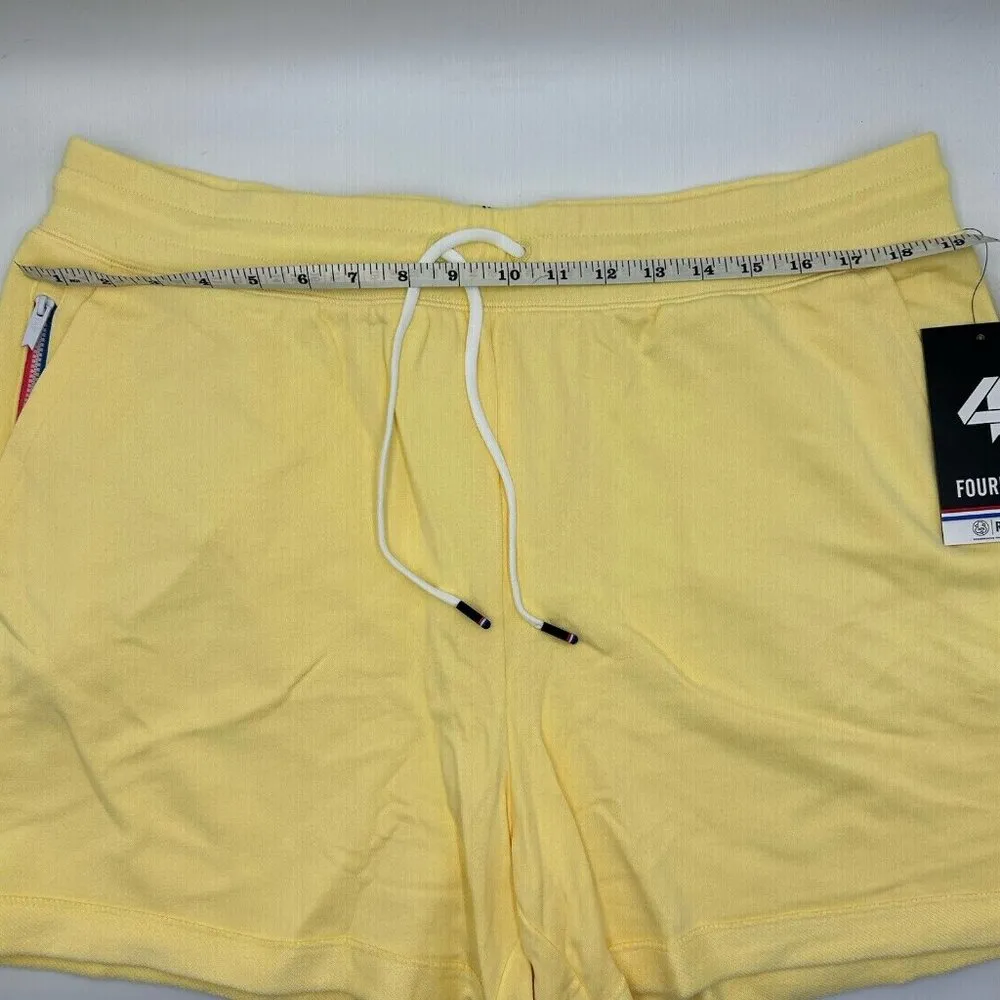 Fourlaps Rush Shorts Womens XL Banana Stretch Gym Athleisure NWT MSRP $58 Yellow - Image 6