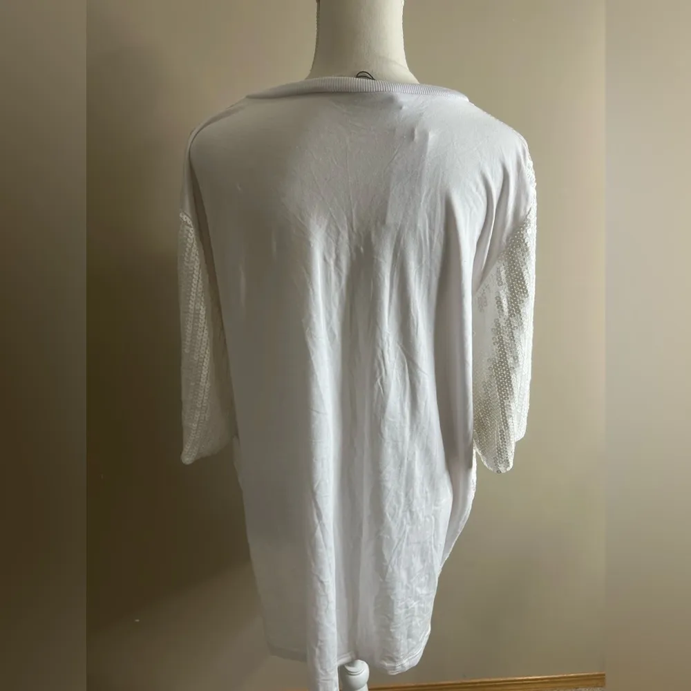 NWT why dress sequin merry Christmas one size White Size undefined - Image 10