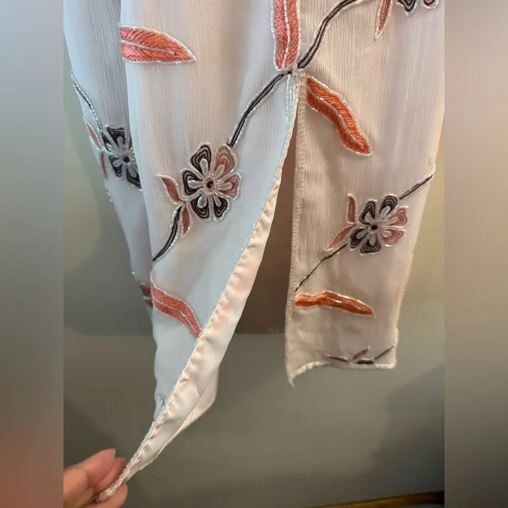 NWT Y2K Beaded Drama Two Tone Floral Special Occasion Gown Size 4 Blush Pink - Image 12