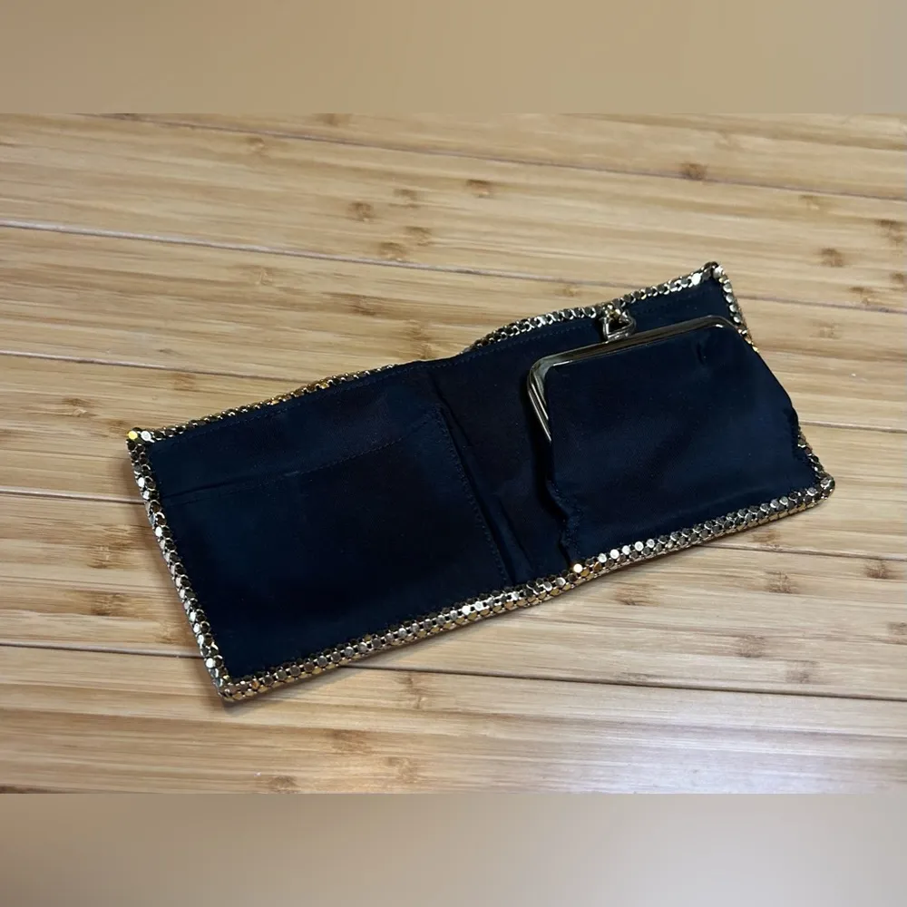 Vintage Whiting & Davis Gold Metal Mesh Wallet Change Purse - Image 9