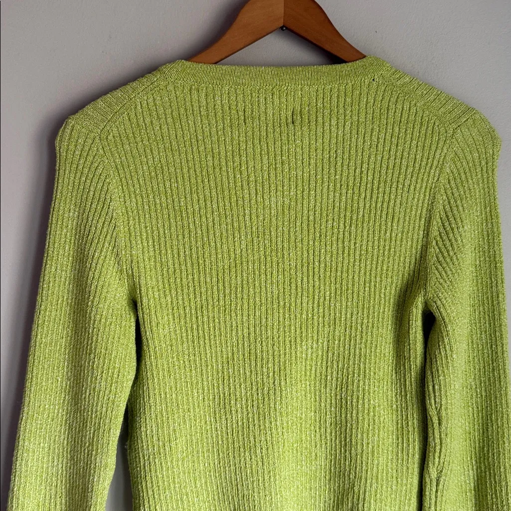 Apparis Brittney Ribbed Cardigan Green Size M - Image 8