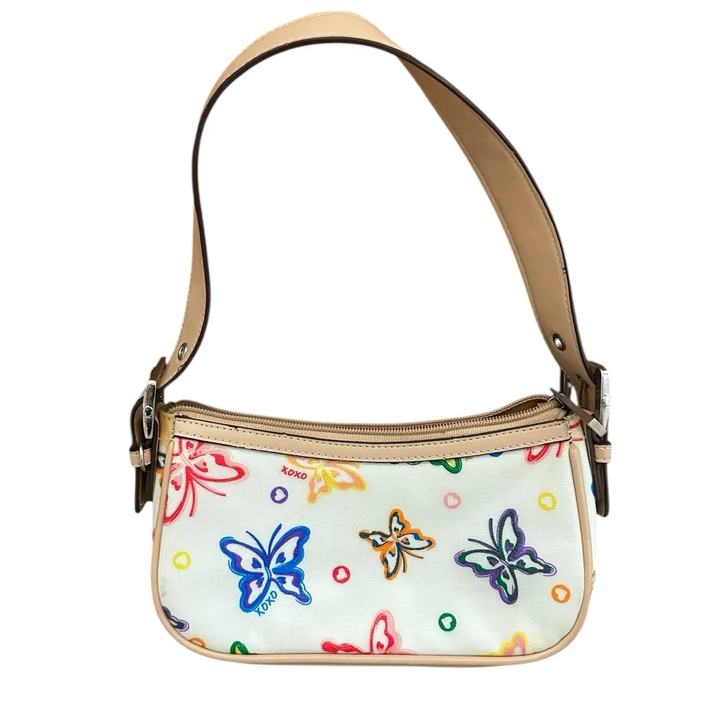 Vintage XOXO Y2K Butterfly All Over Print Mini Baguette Bag Buckle Strap Grunge - Image 2