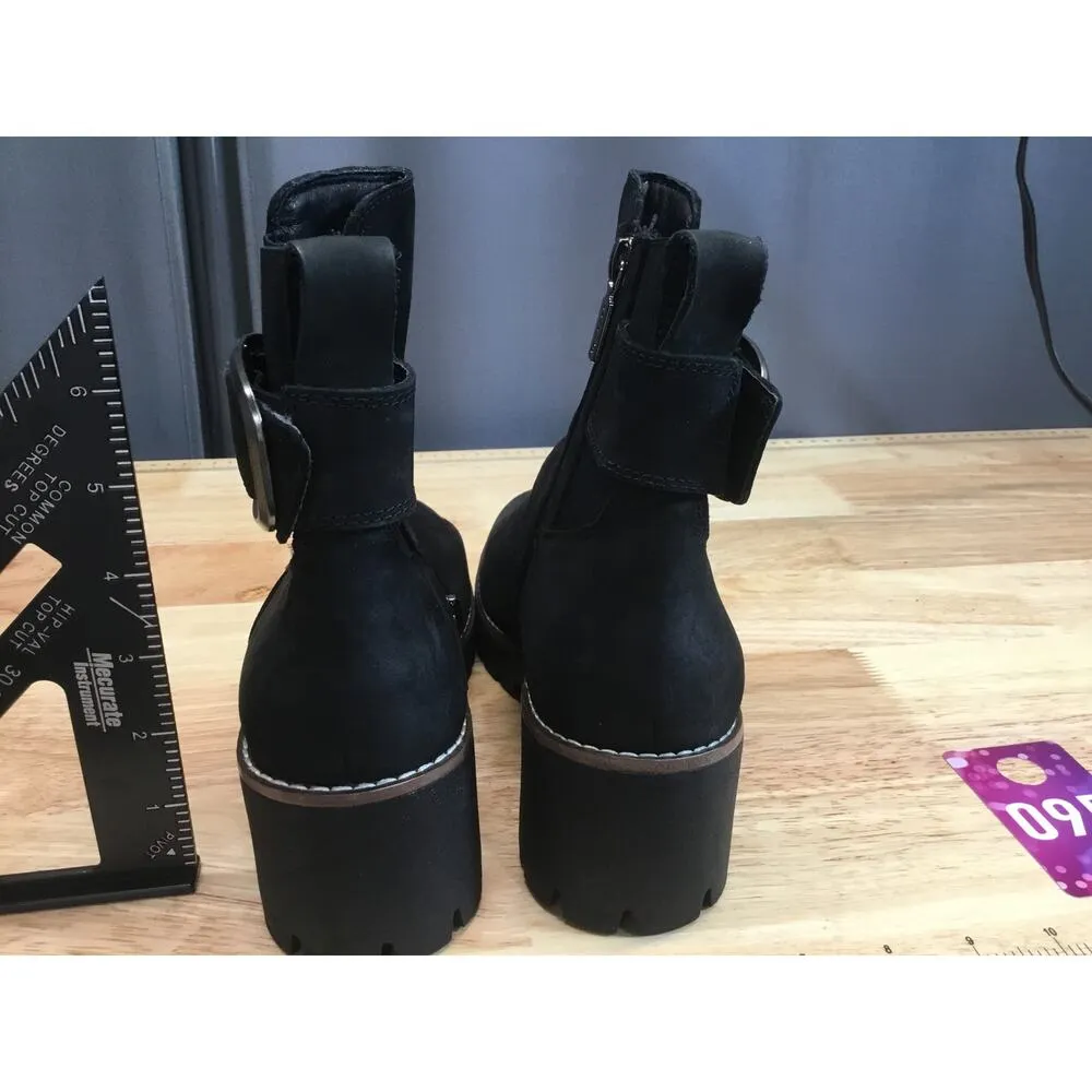 Blondo Ankle Boots Women's 6.5 M Black Leather Side Zip Buckle Waterproof - Image 3