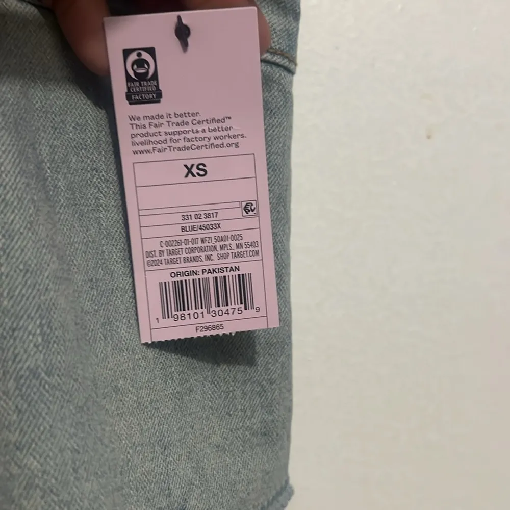 XS - Stylish Denim Bustier Top Y2K Crop Tank Top Distressed RARE - Image 14