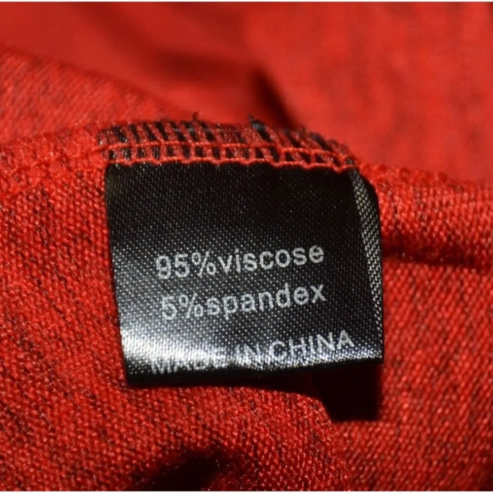 Southern Stitch Ladies Red Hooded Bell Sleeves Pullover Sweatshirt Dress Size XL - Image 13