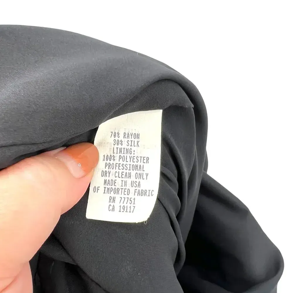 Betsey Johnson Vintage Black Swiss Dot Velvet‎ Flutter Sleeve Dress Size 4 - Image 13