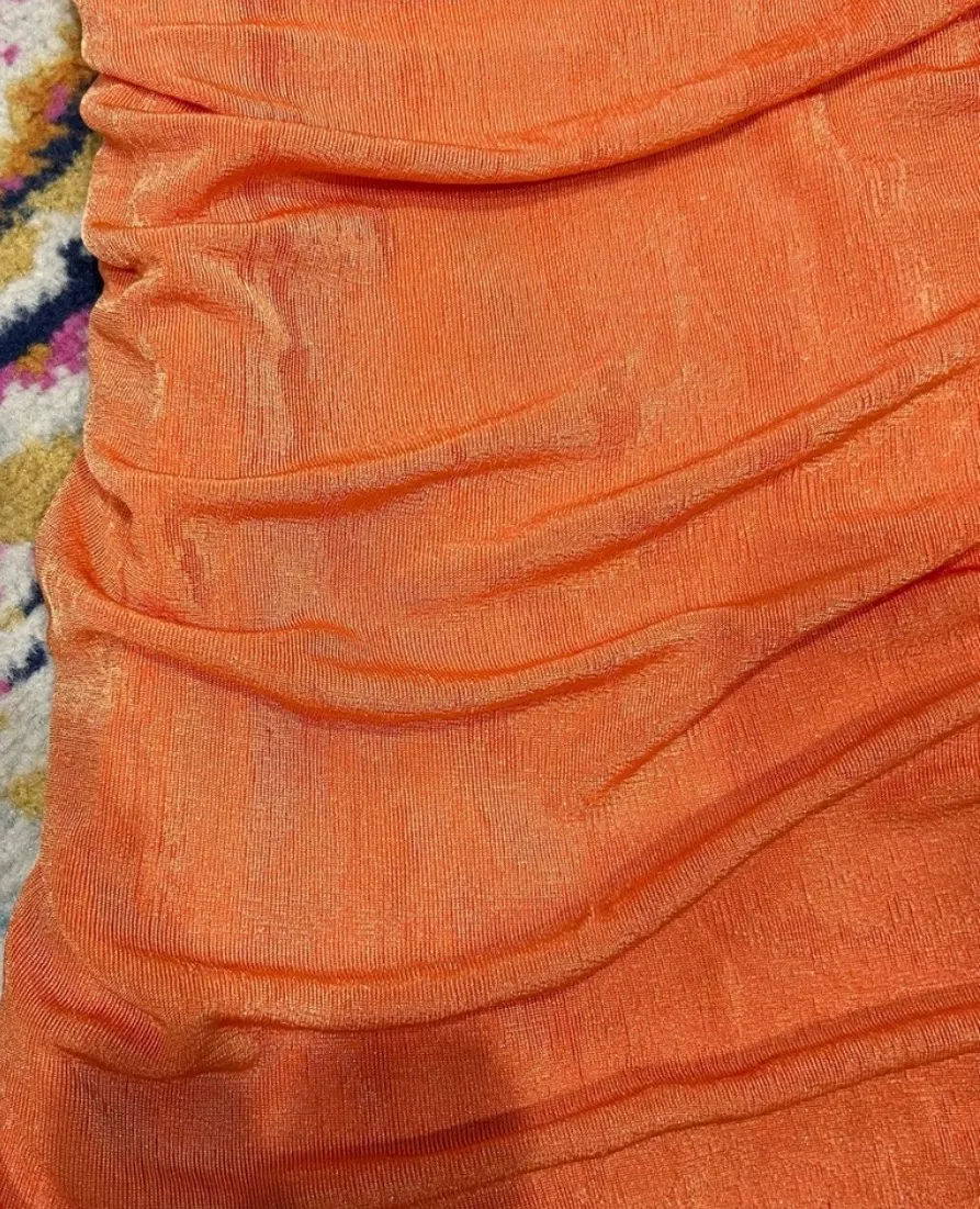 Amazon Orange One Shoulder Bodycon Dress - Image 2