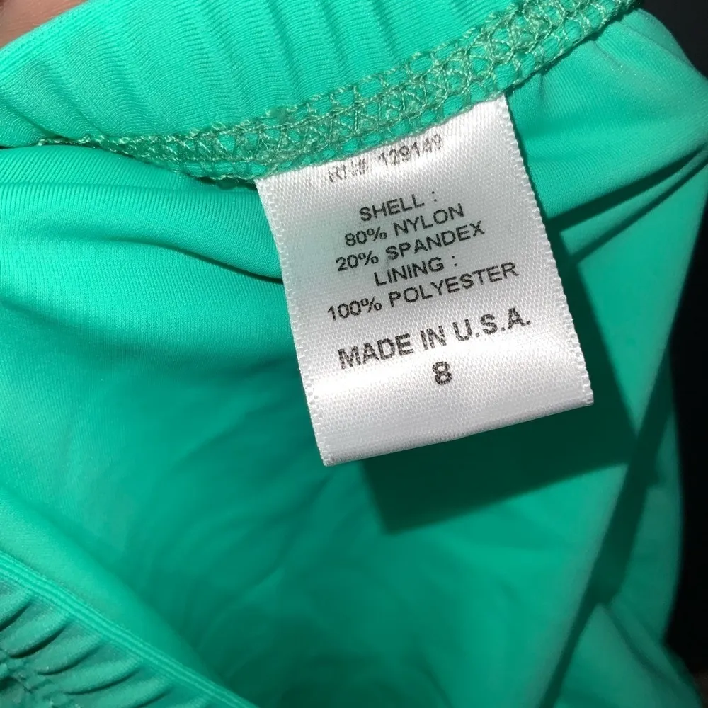 Dippin Daisy Teal Multicolor Paisley Tankini Bandeau & High Waist Bottoms Size 8 - Image 8