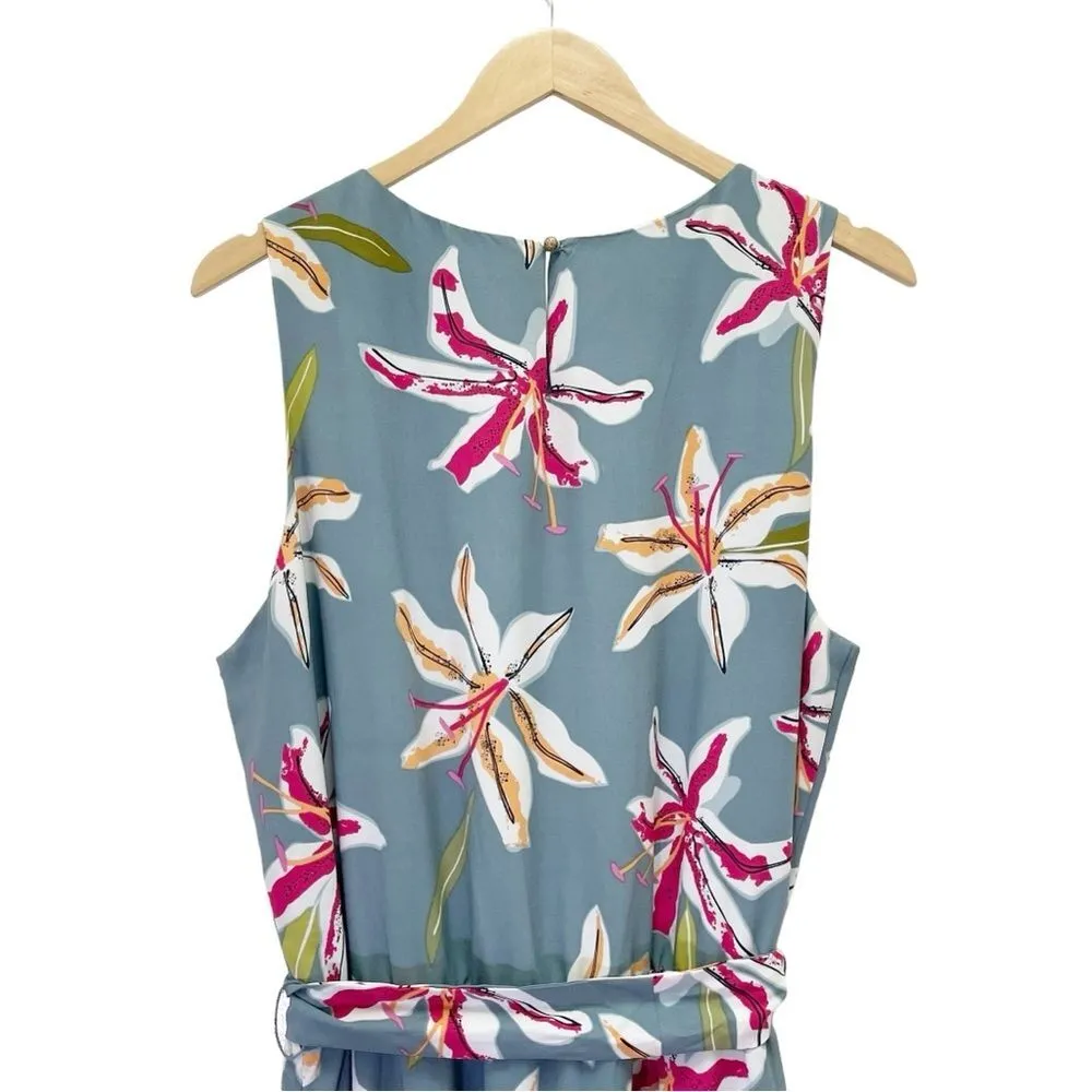 Hutch Anthropologie Sage Green Tropical Floral Aislinn Hi-Low Maxi Dress Size XL - Image 7