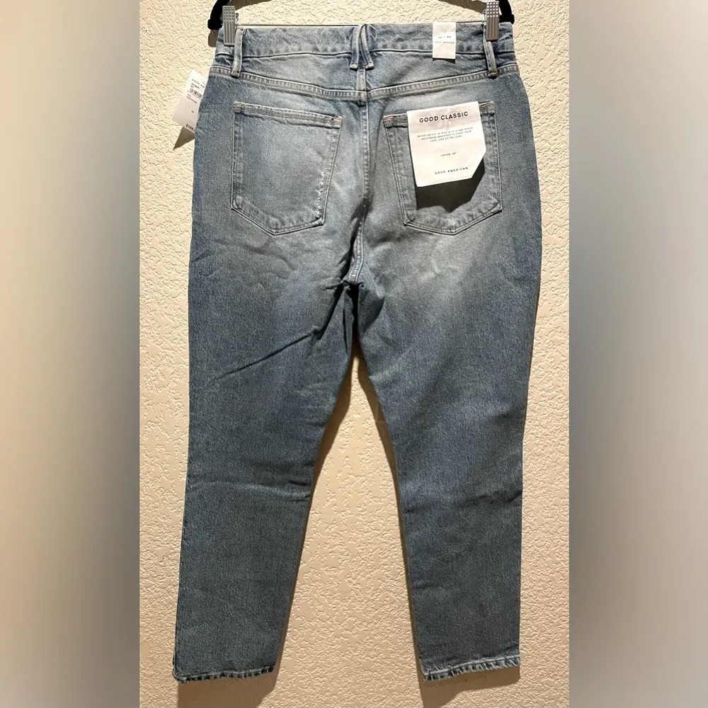 Good American Good Classic Blue Skinnyish High Rise  Jeans Size 10 - Image 5