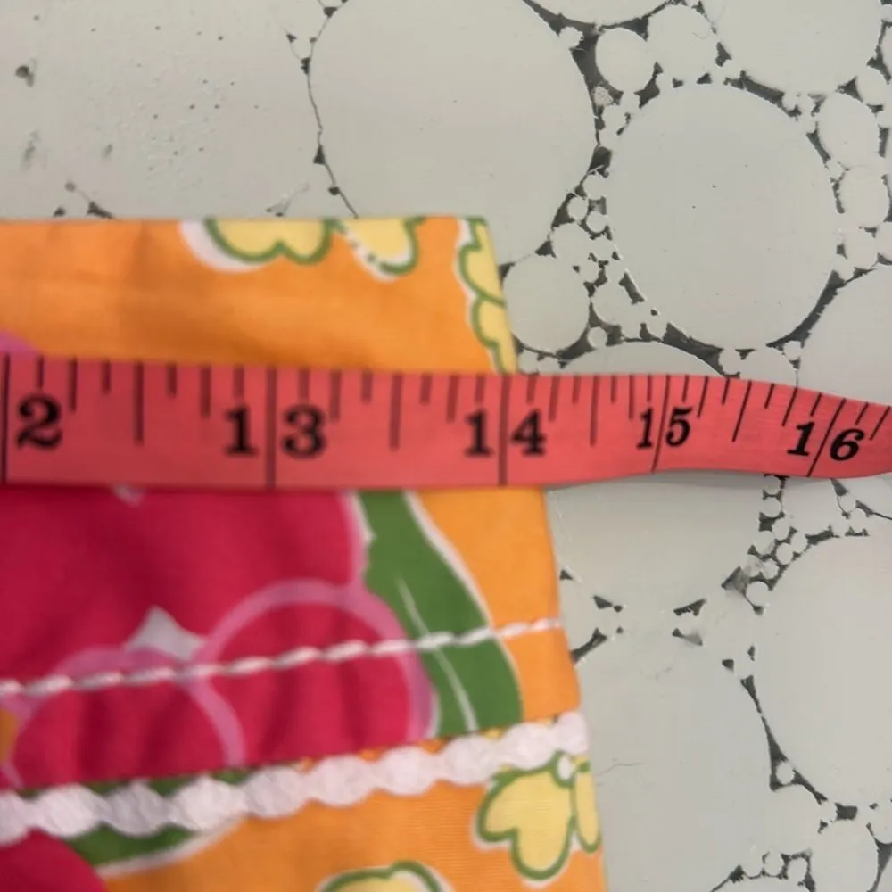 Lilly Pulitzer tropical fruit skirt skirt, orange red green size 0 - Image 7