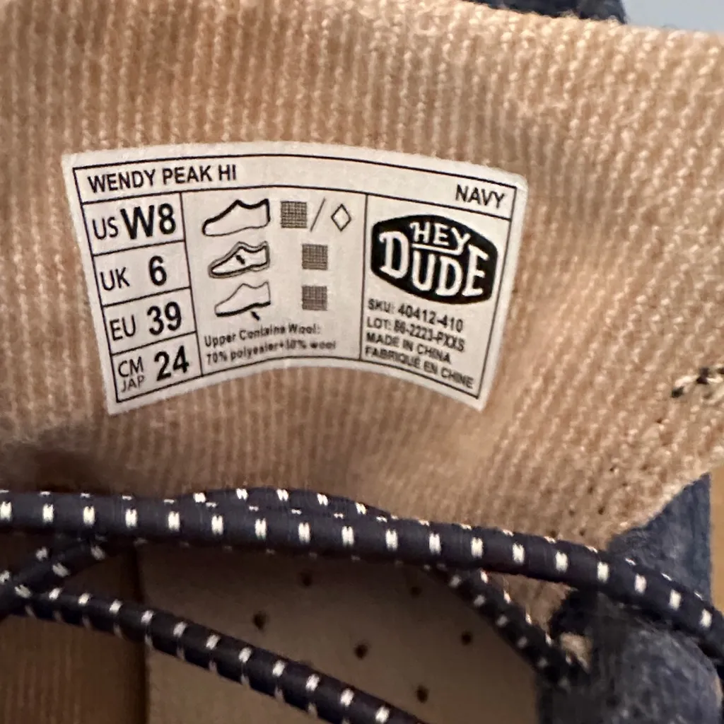 Hey Dude  Women's Ankle Boots in Navy and Tan - Image 5