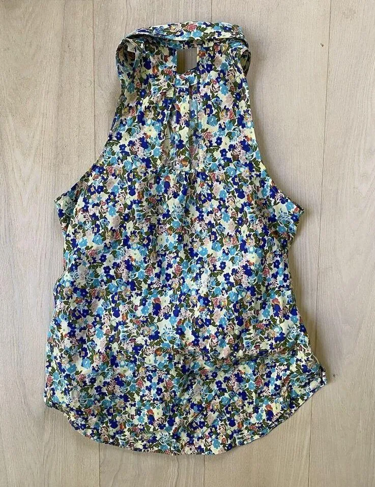 Anthropologie  Maeve Tie-Front Floral Sleeveless Top Women's Medium Cut Out NWT - Image 6