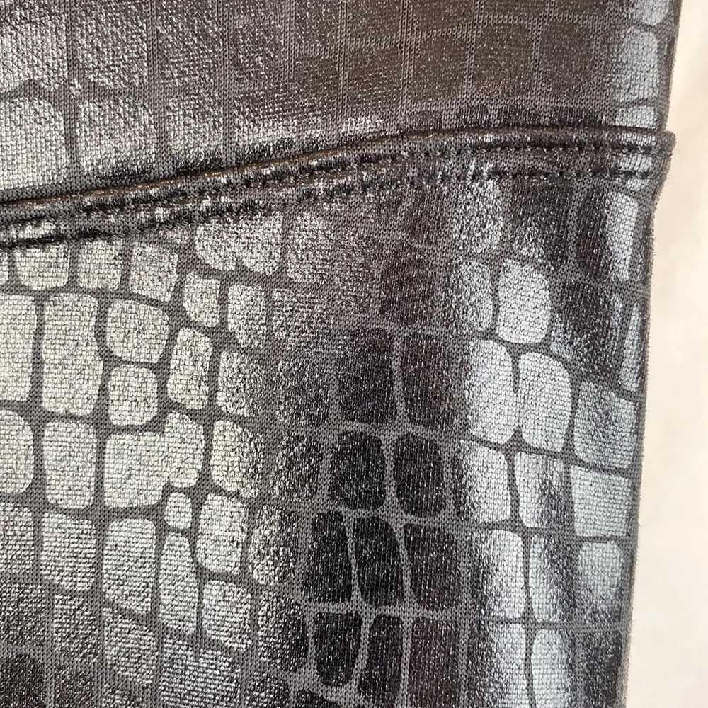 Express Black faux Leather Animal Print Leggings Pants NEW XXS - Image 5