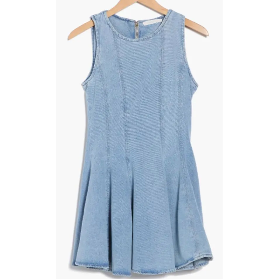 Lush Sleeveless Fit & Flare Denim Dress Blue NWT XL - Image 3
