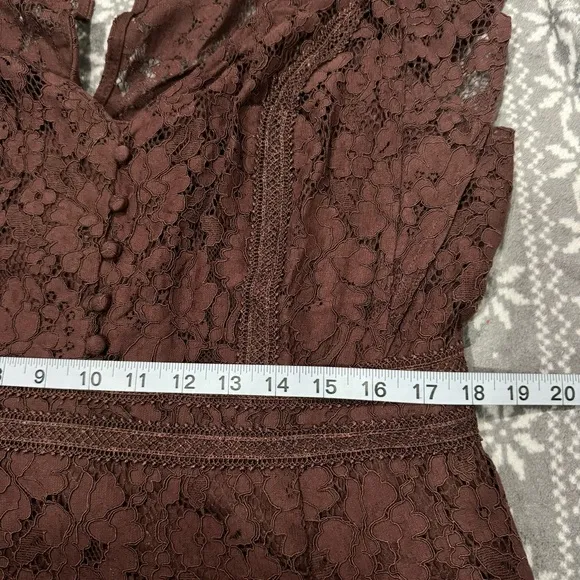 NWT‎ CITY CHIC Sienna Lace Dress In Mocha Brown Size XS/14 - Image 12